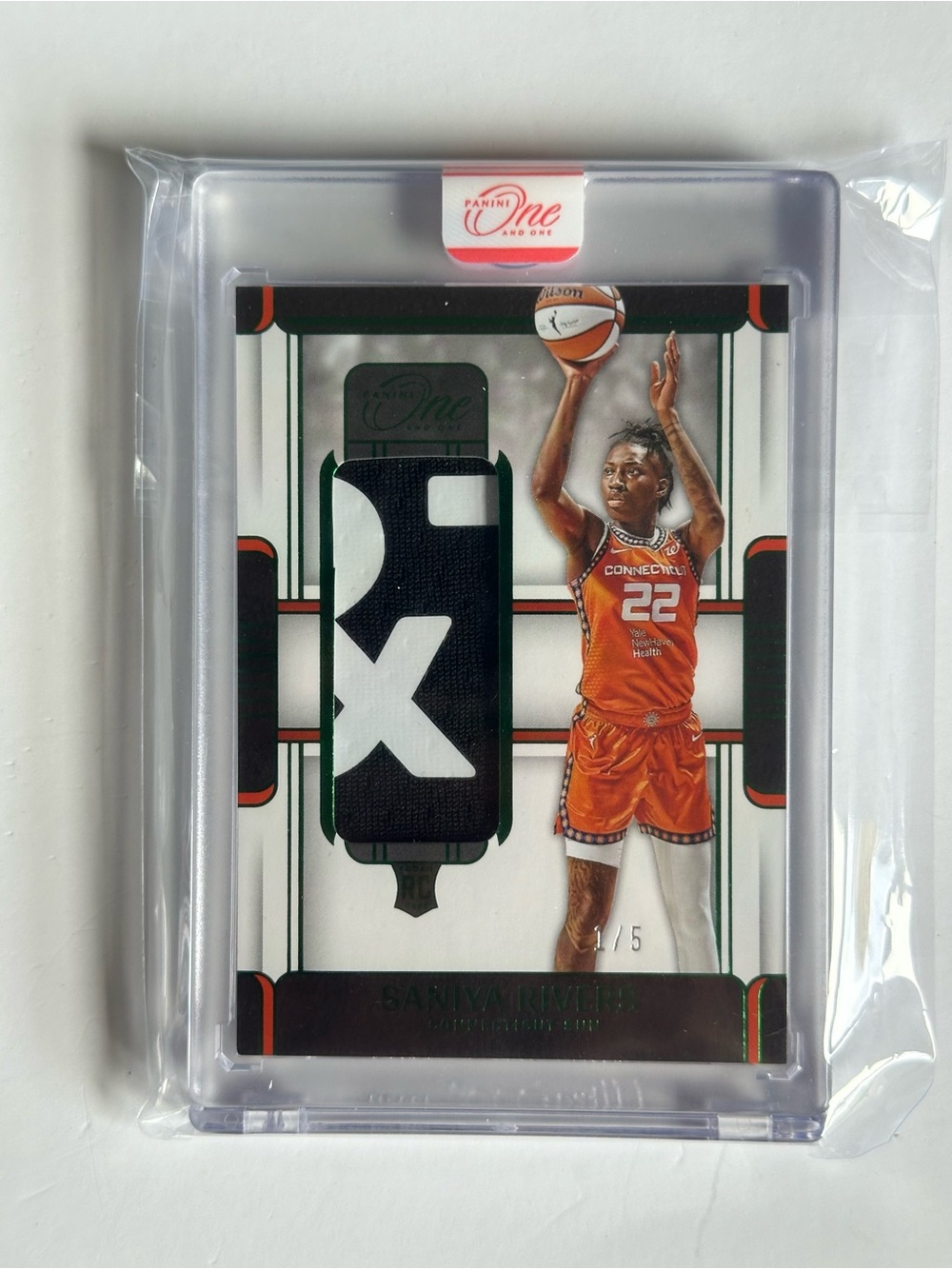 Panini One Samiya Paine Basketball Jersey Patch Card - Orange & Black